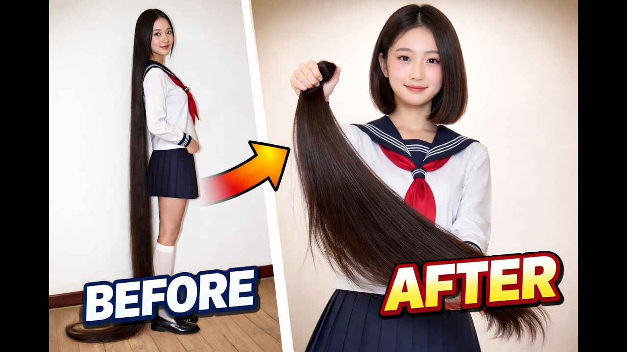 201cm Floor Length Hair Cut | 超ロングヘア | 断髪 | LONG HAIR STORY