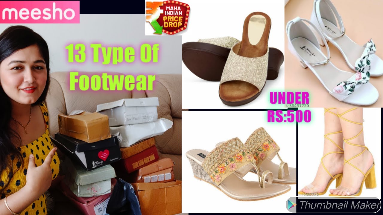 Meesho 13 Type Of Footwear Under Rs:499 Only|| MEESHO MAHA INDIAN PRICE DROP Sale Starts On 12th Aug