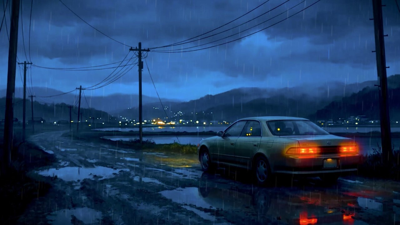 City Lights Through Rain Lofi Hip Hop 🎧 Chill Beats for Peaceful Focus, Relaxation and Slow Thinking