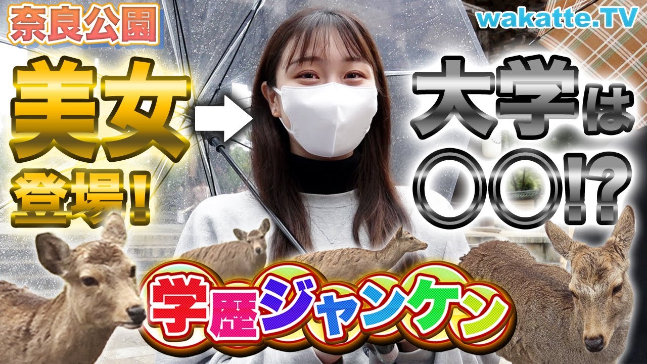 【ふーみん発狂】奈良公園で学歴ジャンケン！【wakatte TV】#705