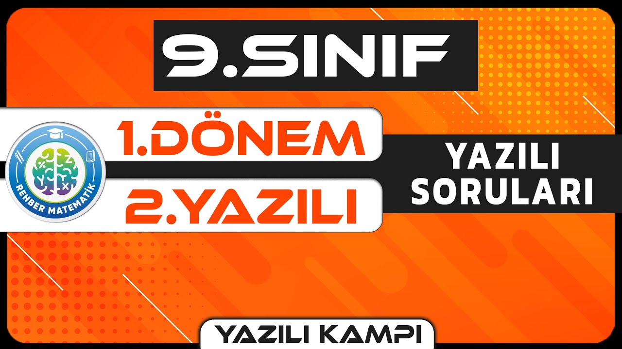 9.SINIF 1.DÖNEM 2.YAZILI SINAV SORULARI # 1 | 💯 YAZILI KAMPI 💯 |