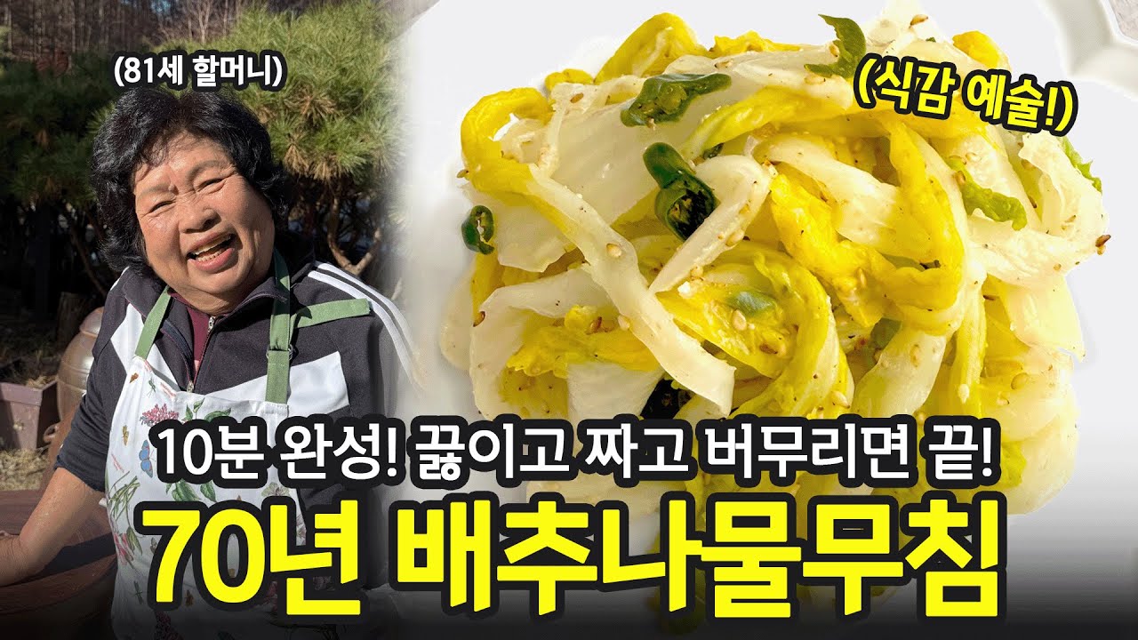 평생 해먹을 81세 할머니 배추나물무침 레시피 | 전국집밥자랑 ep.56