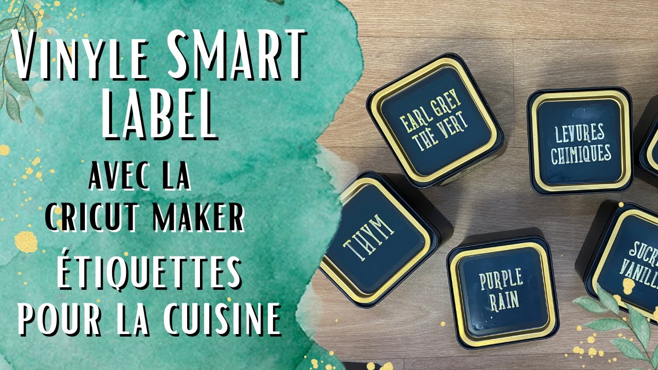 Le Smart Label noir de chez Cricut (avec feutre doré métallique)