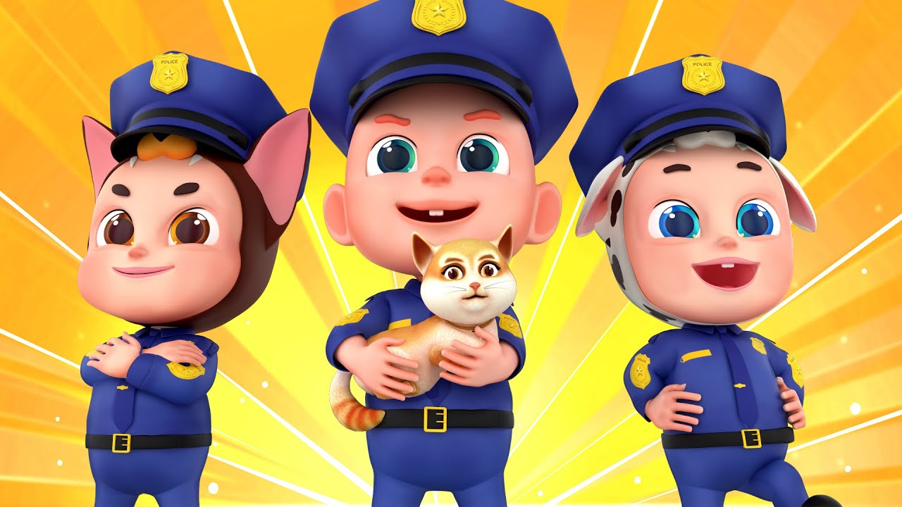 Police Officer Rescue Team - Job and Career Song | Police Cartoon | Nursery Rhymes & Kids Song