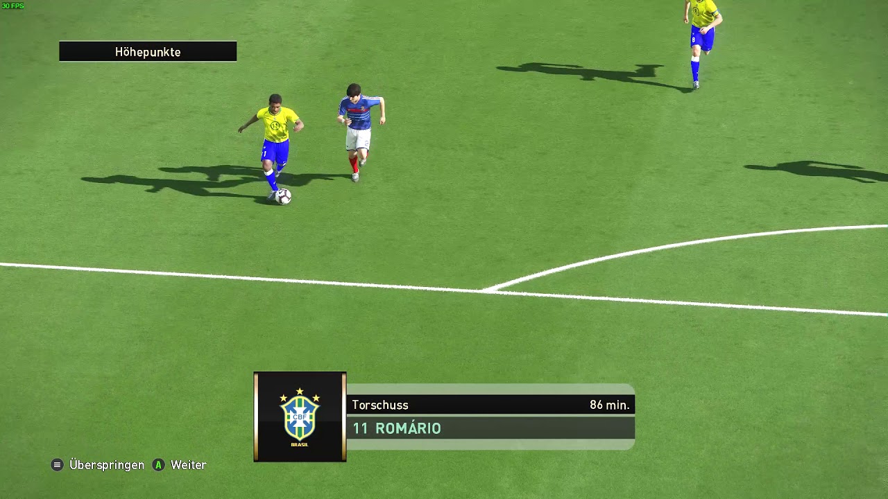 PES 2019 Legends Patch - Brazil 1998-2002 vs  France 1984 - Highlights