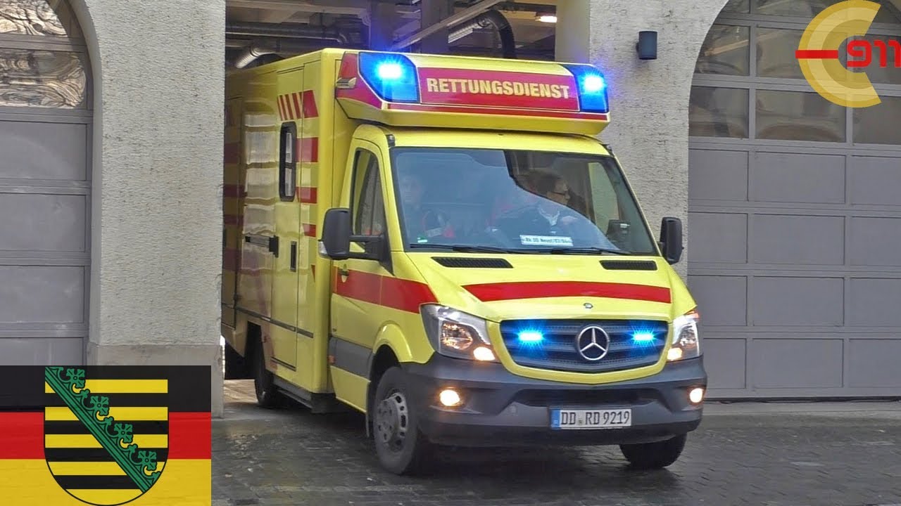 [DRESDEN] 2x RTW 83/4 Dresden-Neustadt auf Einsatzfahrt | DRK | Deutsches Rotes Kreuz