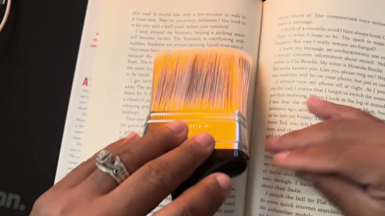 Brushing pages | ASMR (no talking) 