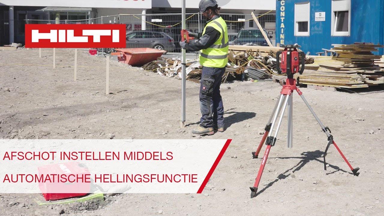 Hilti PR 40-22 roterende laser - Afschot instellen middels automatische hellingsfunctie