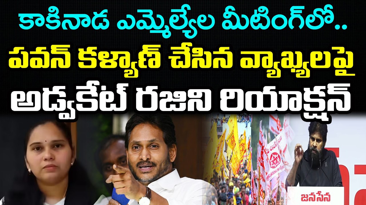 పవన్ కళ్యాణ్ వ్యాఖ్యలకు | Advocate Rajini React On Pawan Kalyan Comments : PDTV News