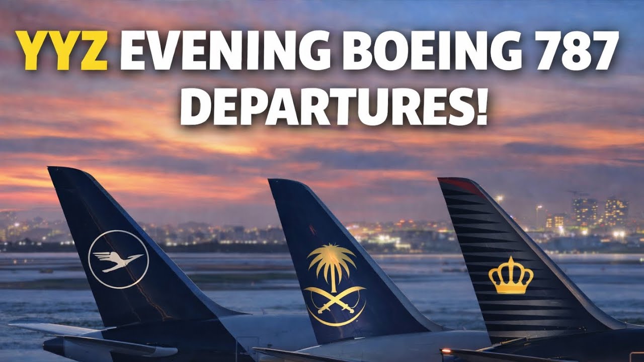 YYZ Evening Boeing 787 Departures 🇩🇪🇸🇦🇯🇴 | Lufthansa, SAUDIA & Royal Jordanian Dreamliners 