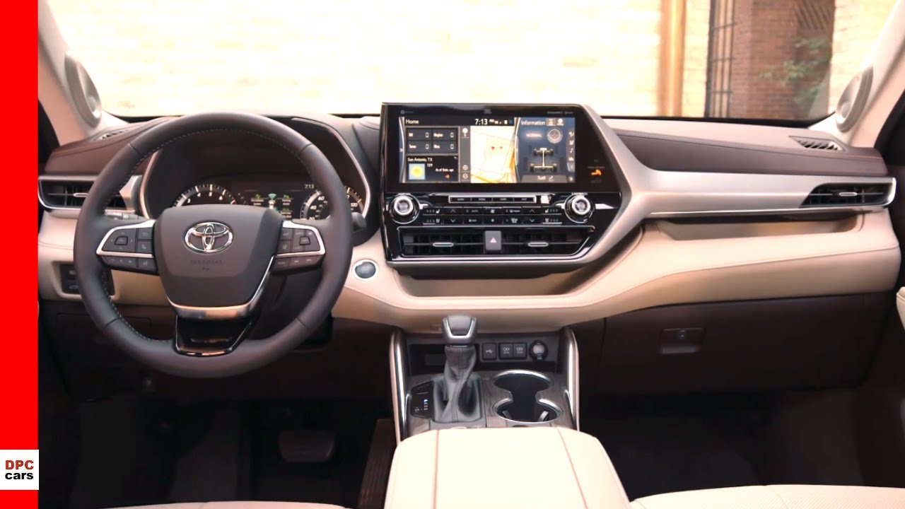 2020 Toyota Highlander Platinum AWD Harvest Beige Interior Cabin