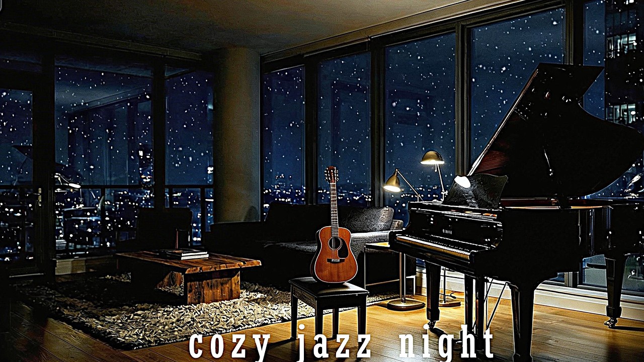 cozy smooth Jazz 90s🌙 Soft Instrumental piano & guitar Jazz to Fall Asleep Fast & deep #SleepMusic