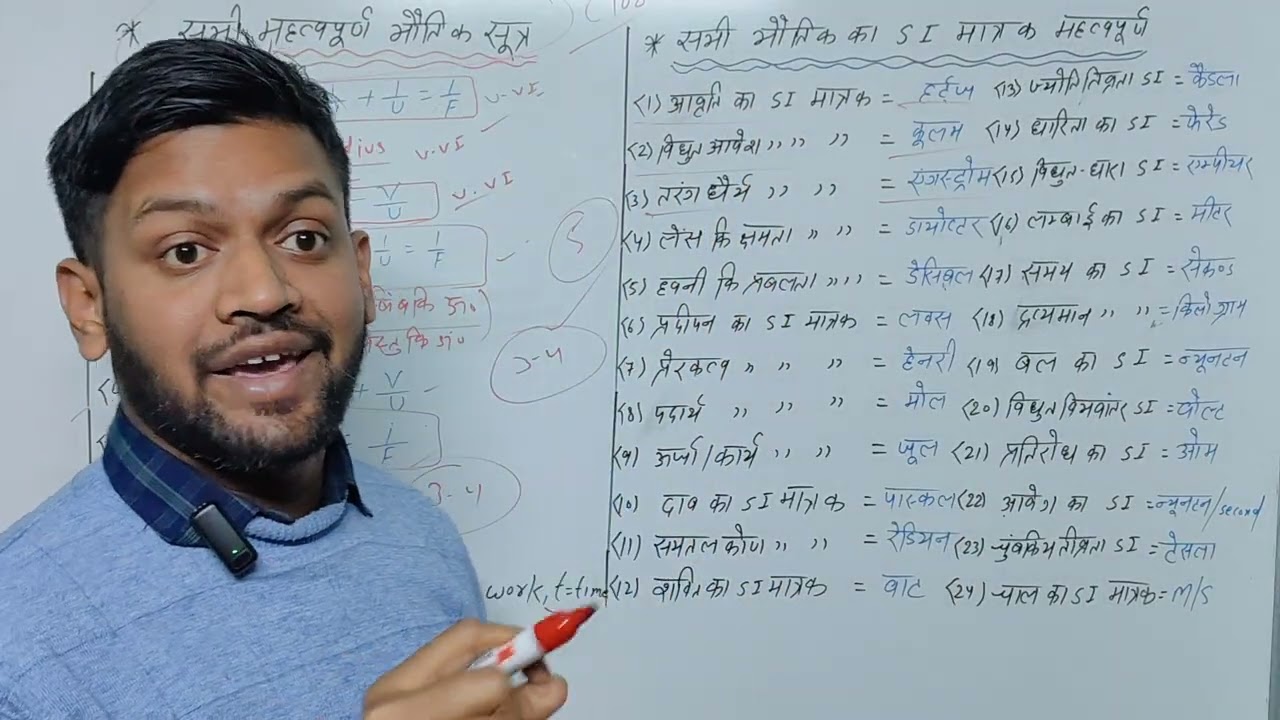 भौतिक विज्ञान में सभी महत्वपूर्ण सूत्र और SI मात्रक याद करे ट्रिक से।। Class 10th for Board by Bhola