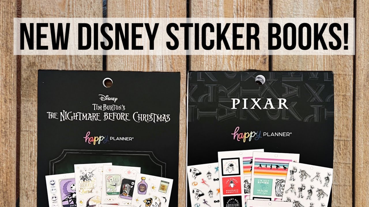NEW Happy Planner Disney Sticker Books - Nightmare Before Christmas & Pixar! Flip Through