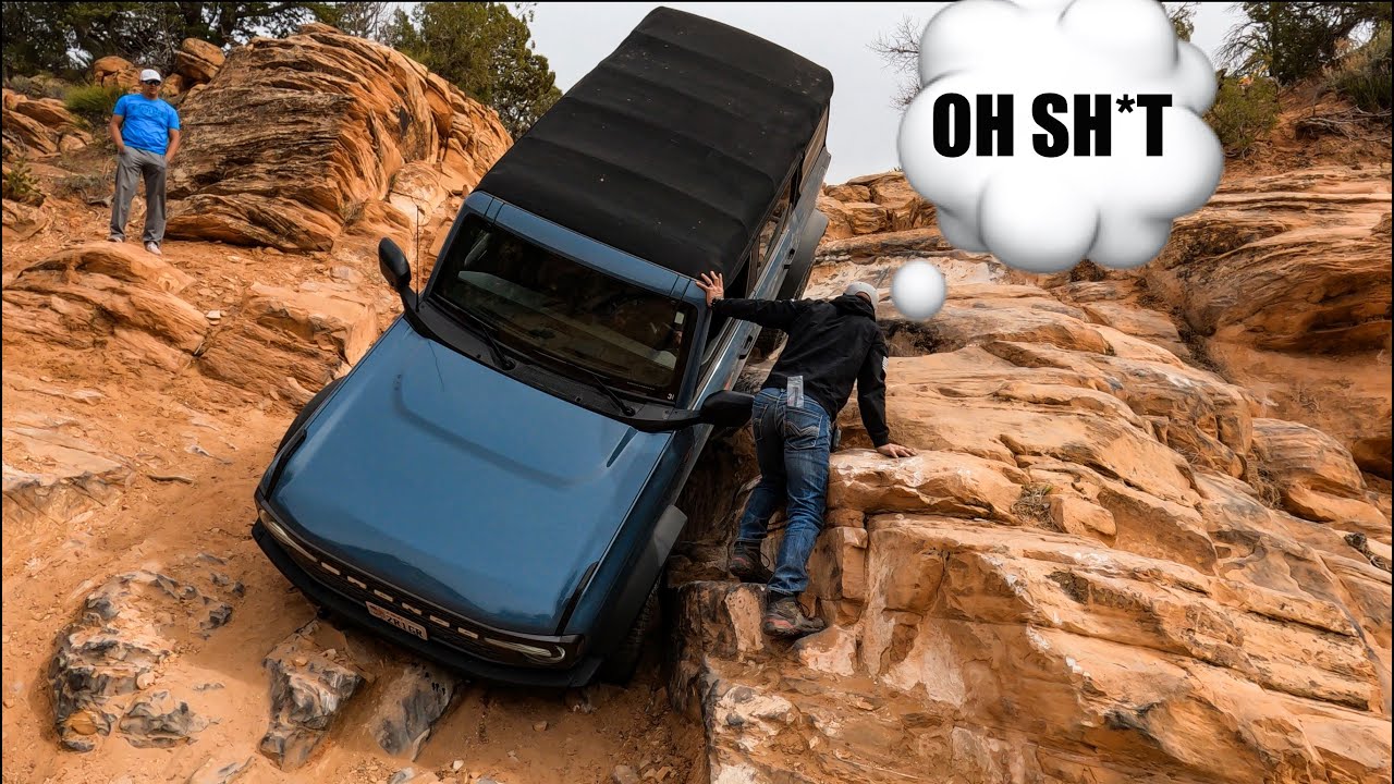 Close call with 3 Ford Broncos running Behind the Rocks on High Dive