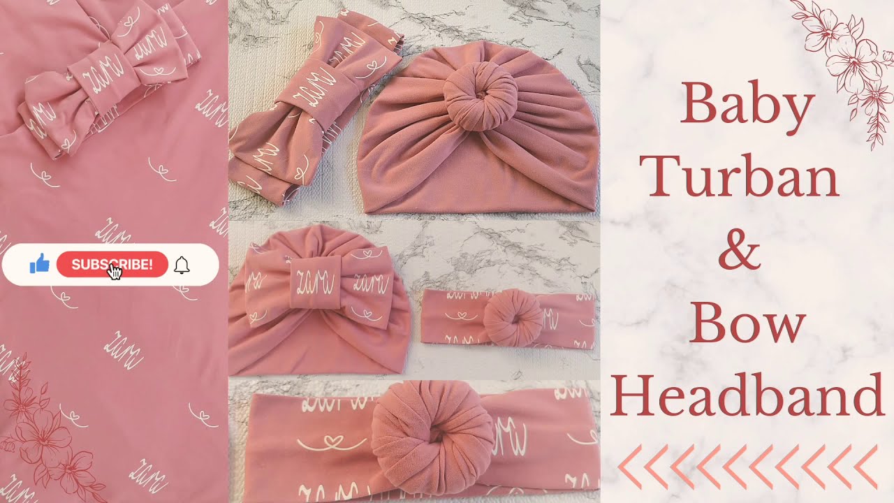 👶 BABY BOW HEADBAND & TURBAN TUTORIAL | Cricut | Stitching Tutorial