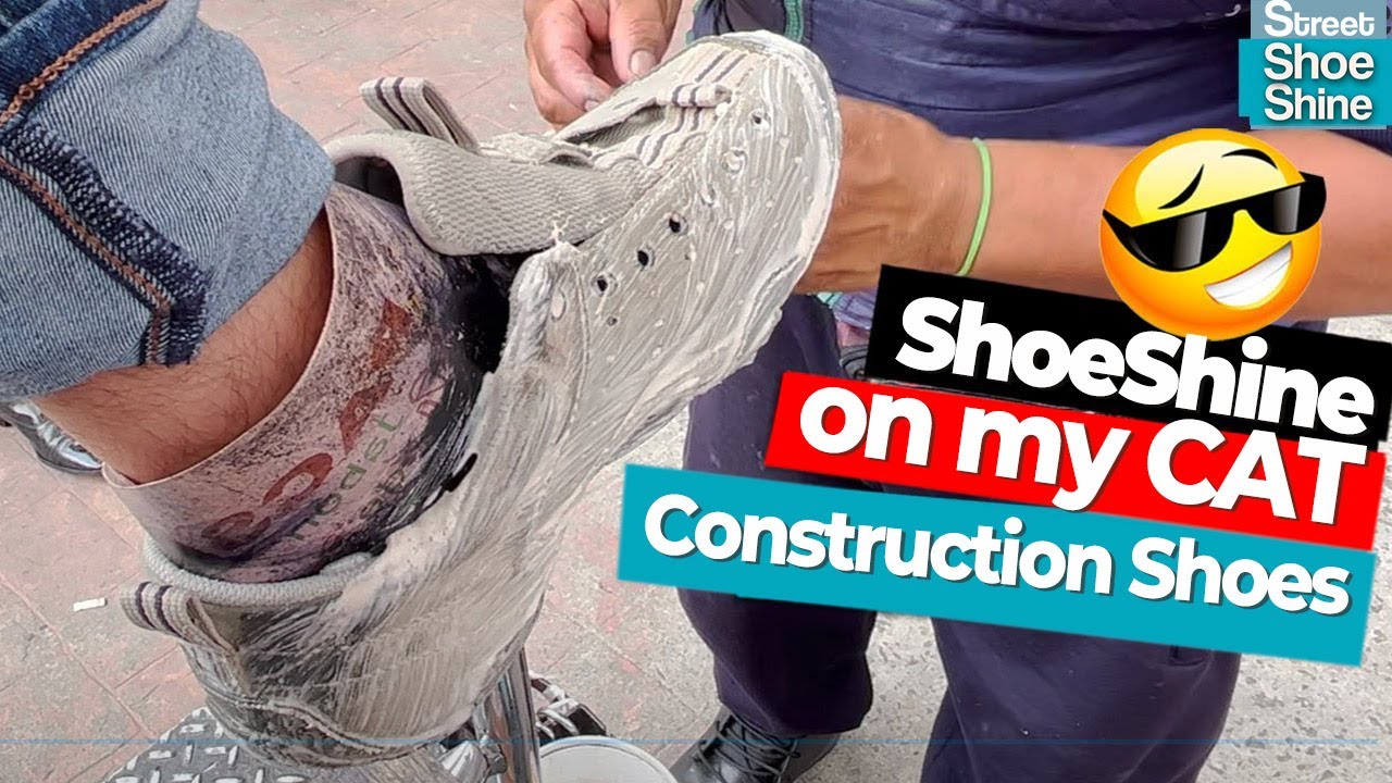 Услуга ASMR ЧИСТКА ОБУВИ 👟👟 на CAT Construction Shoes