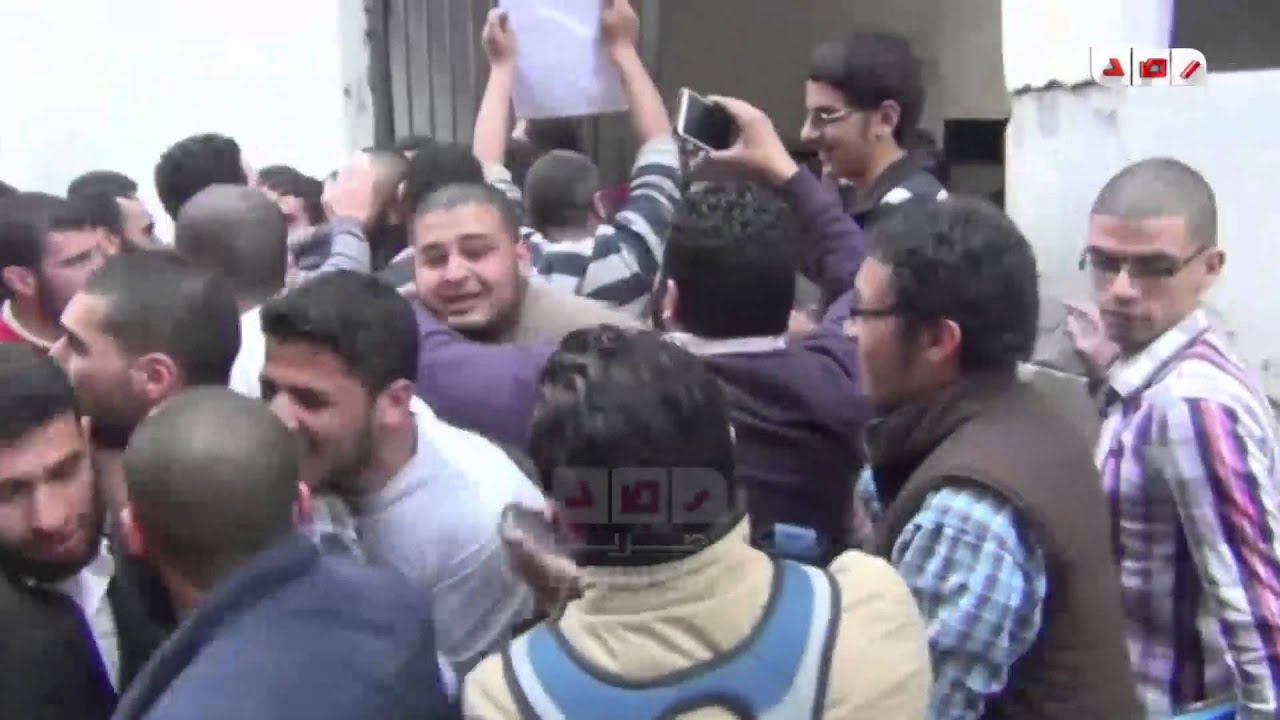 لحظة خروج معتقلى حركة احرار من قسم أول المنصوره