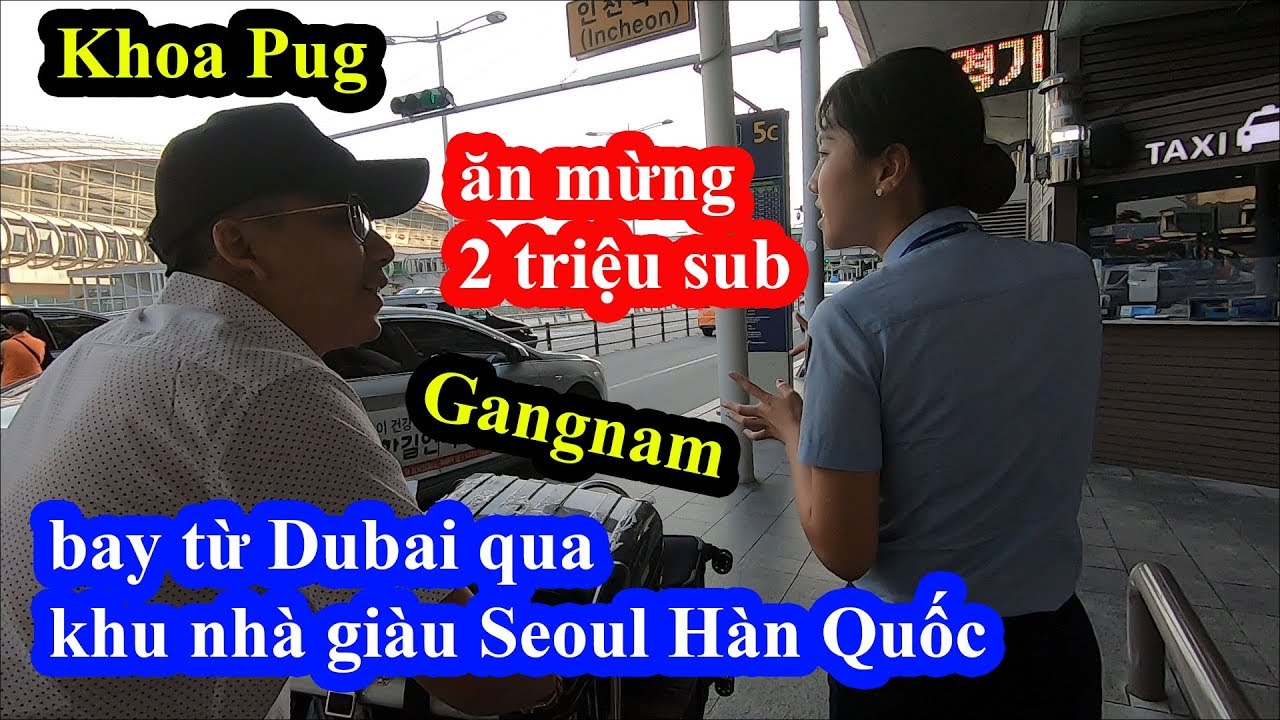 Chán Dubai - Khoa Pug bay qua khu nhà giàu Seoul Hàn Quốc ăn mừng 2 triệu sub -  Intercontinental