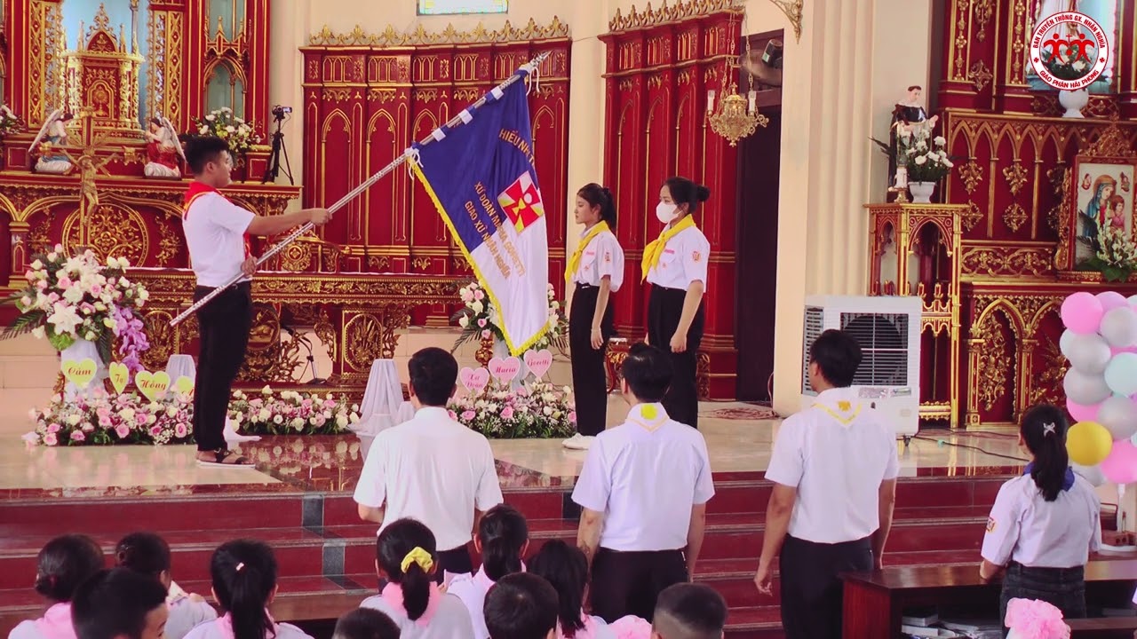 NGHI THỨC CHÀO CỜ - XỨ ĐOÀN TNTT MARIA GORETTI GIÁO XỨ NHÂN NGHĨA