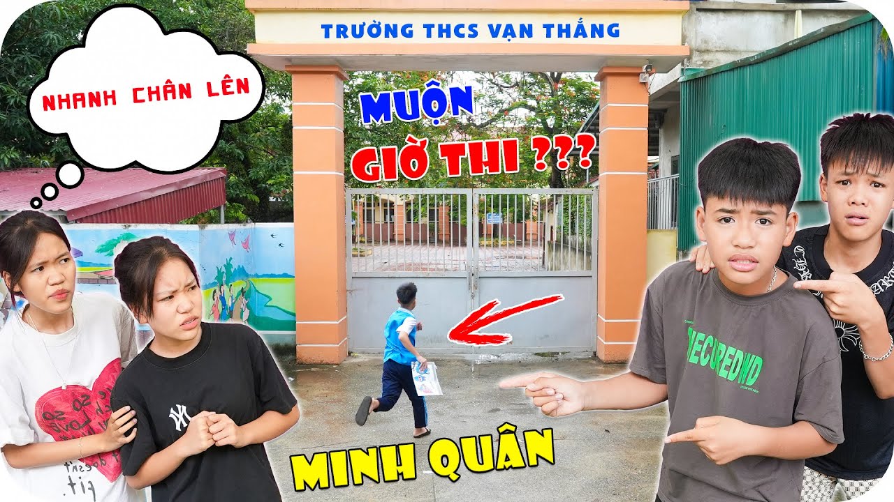 Minh Quân Suýt Muộn Giờ Thi - Cả Team Đi Tiếp Sức | Min Min TV Minh Khoa