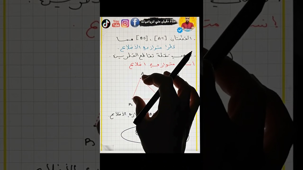 التعرف على متوازي الأضلاع للثانية متوسط