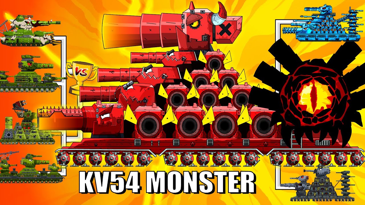 The World of KV54 FIRE VS MEGA TANK - Cartoons about tank | Arena Tank Cartoon