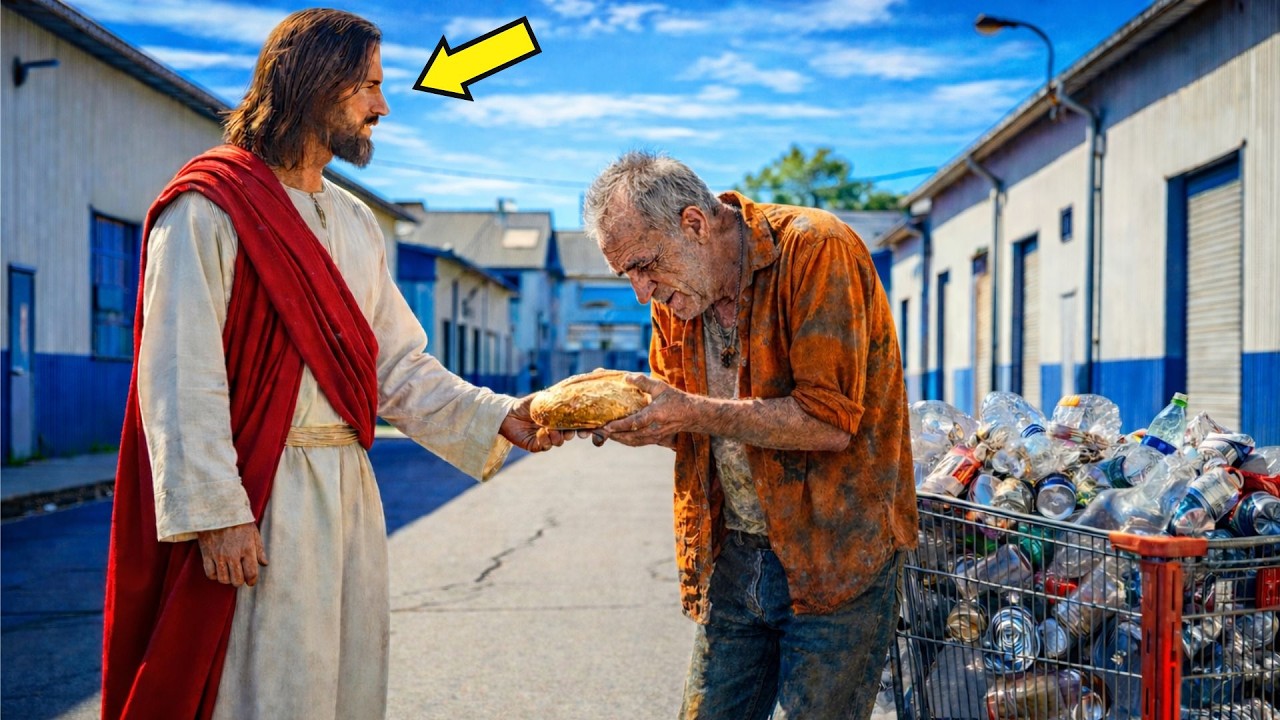UM CATADOR DE RECICLAVEIS DIVIDE SUA ÚNICA REFEIÇÃO COM VIAJANTE FAMINTO...  ERA JESUS DISFARÇADO