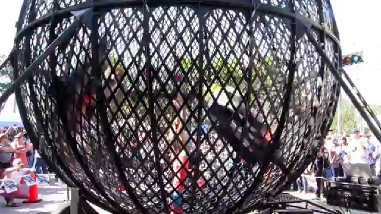 Motorcycle Stunts in the Globe of Death with the Urias Family