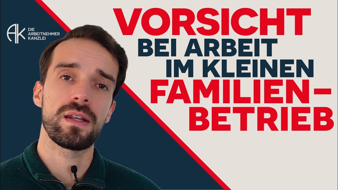 Arbeit im kleinen Familienbetrieb - Vorsicht! #deinanwalt #arbeitsrechtf&uuml;rdich #jurafakten