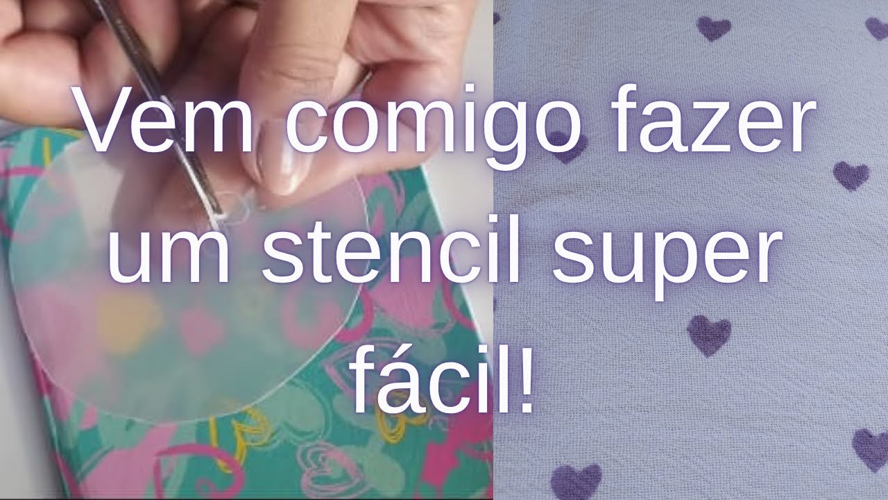 Vamos fazer um stencil com o que temos em casa.