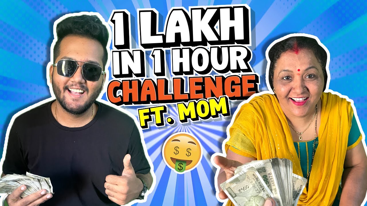 Giving my MOM Rs 1,00,000 to spend  in 1 Hour Challenge !! Pass or Fail ?! 🤑 | VLOG 3