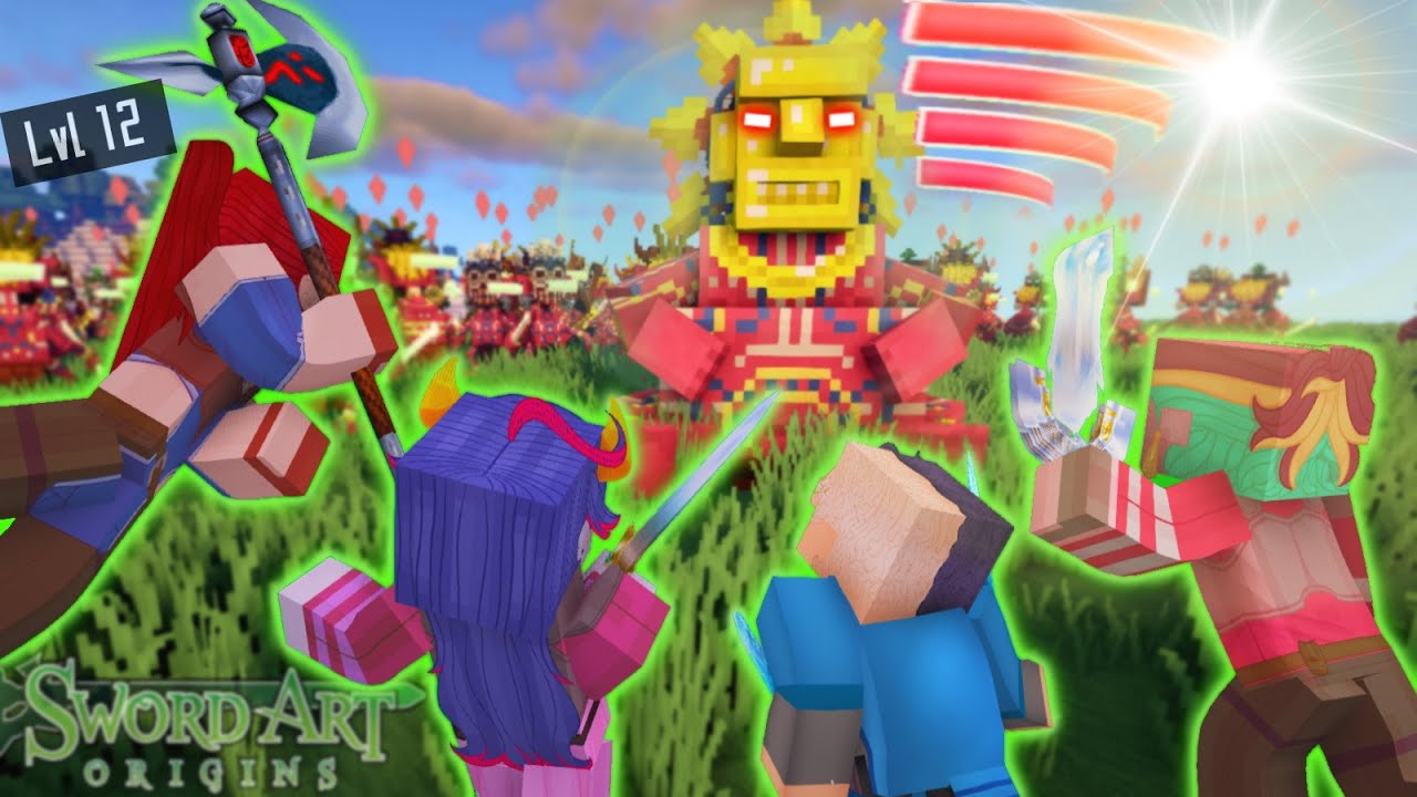 OUR FIRST BOSS BATTLE! Sword Art Origins (SAO Minecraft Roleplay)