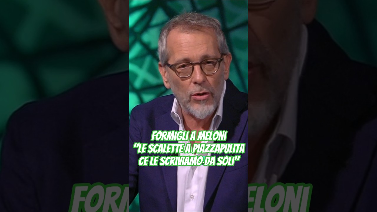 Corrado Formigli a Giorgia Meloni: 