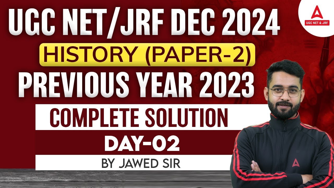 UGC NET History Previous Year Question Paper | UGC NET History Classes By Jawed Sir