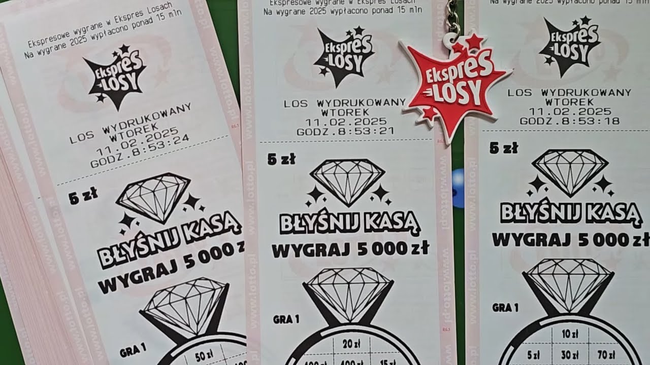 Ekspres Losy Lotto 🎲 BŁYŚNIJ KASĄ #0011 💎 PREMIERA 👉 20 sztuk
