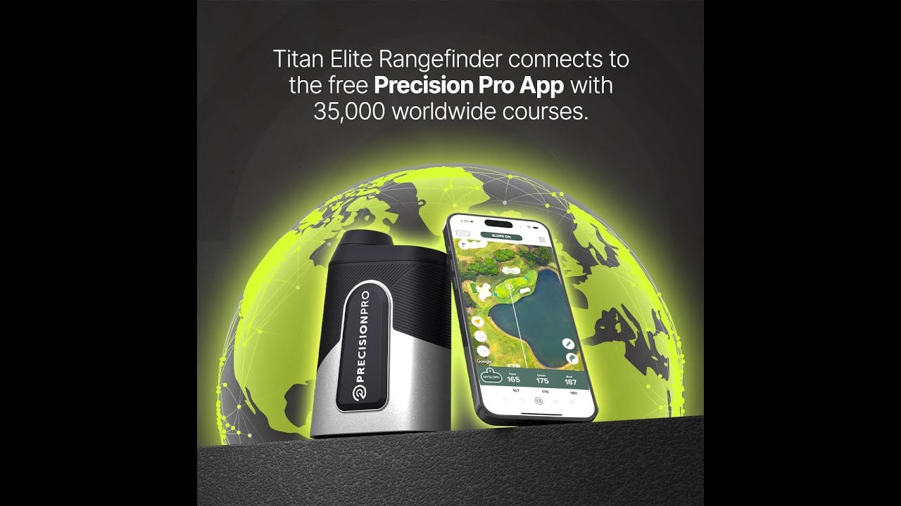 Precision Pro Titan Elite Golf Range Finder with GPS. Golf Range Finder with Built in GPS, Distances