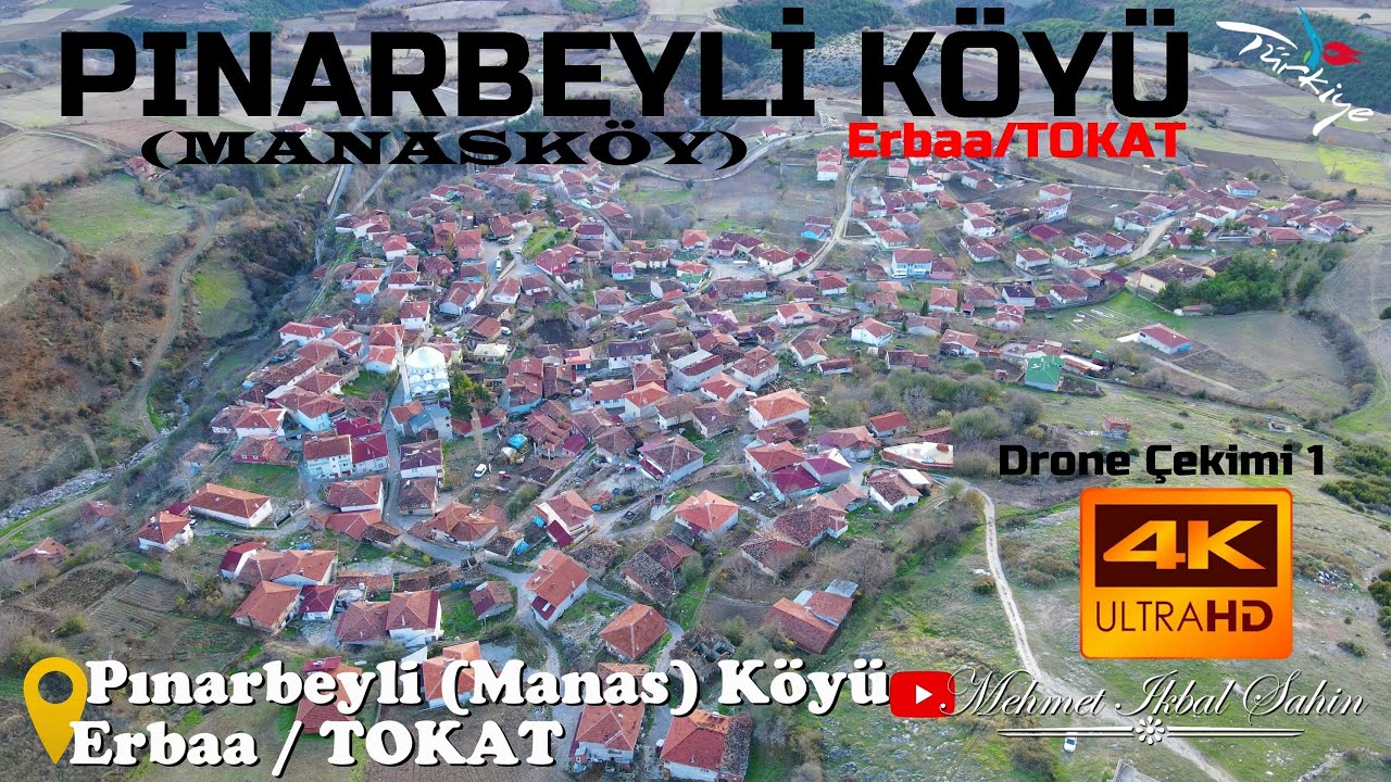 Pınarbeyli Köyü (Manasköy) Erbaa / TOKAT - Havadan 4K Drone Çekimi / 23.12.23