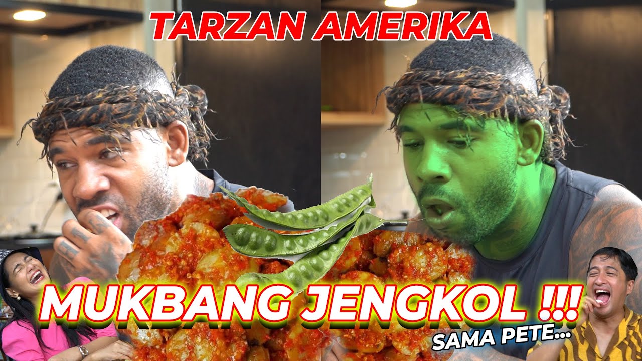 HAMPIR PINGSAN !?? REAKSI TARZAN BULE MUKBANG NASI LIWET PAKE JENGKOL SAMA PETE !!!