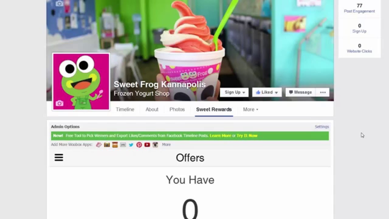 Add Facebook CTA Sign Up and Customer Tab