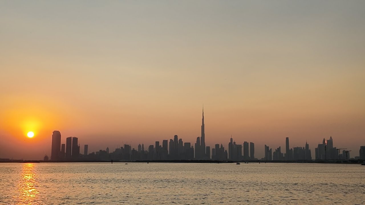 Creek Harbour Sunset Visuals | Dubai Hidden Gem | AED 2 RTA Ferry Ride to Viewing Deck