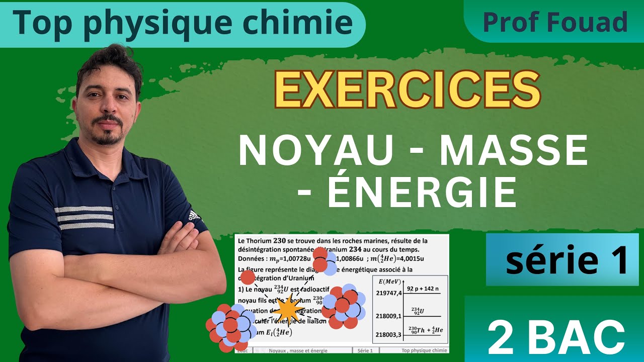 exercices noyau - masse - énergie 2bac série 1
