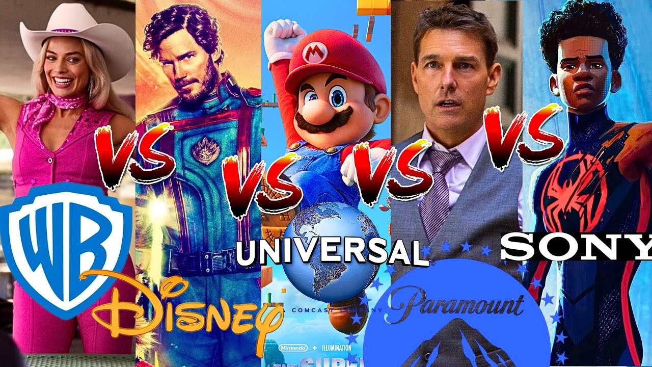 ¿Cual fue el estudio mas exitoso de 2023? Warner vs Universal vs Sony vs Disney vs Paramount.