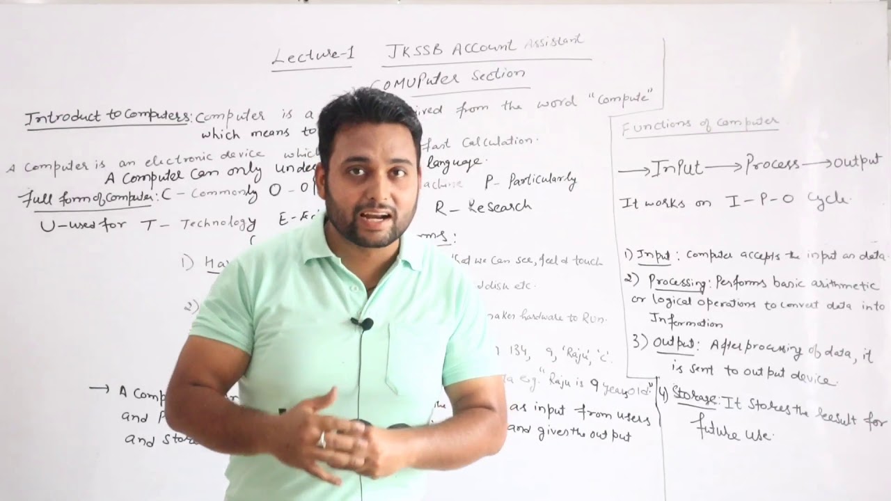 Jkssb account assistant computer awareness lect-1 introduction to computer