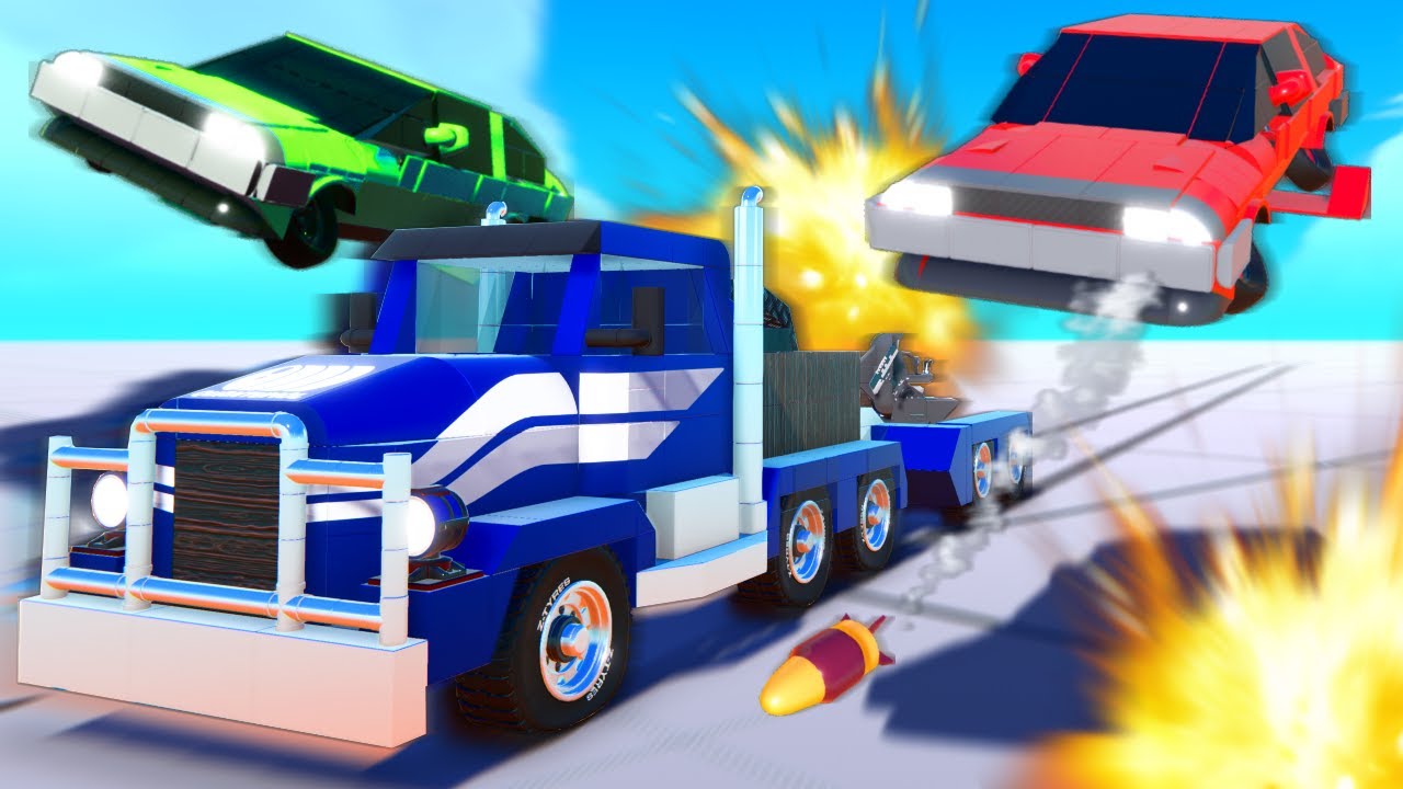 Weaponized SEMI-TRUCK Vs Flying CARS!