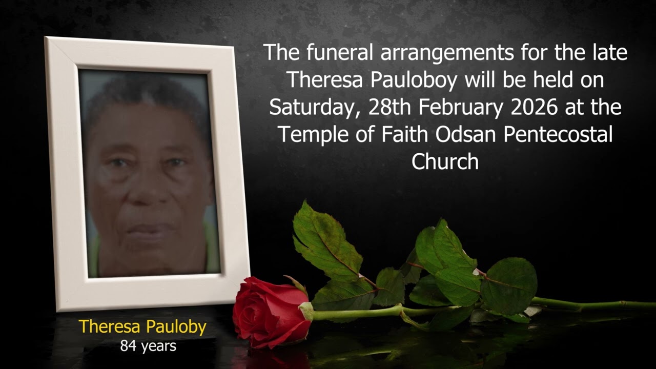Death Annoucement of Theresa Pauloby [English]