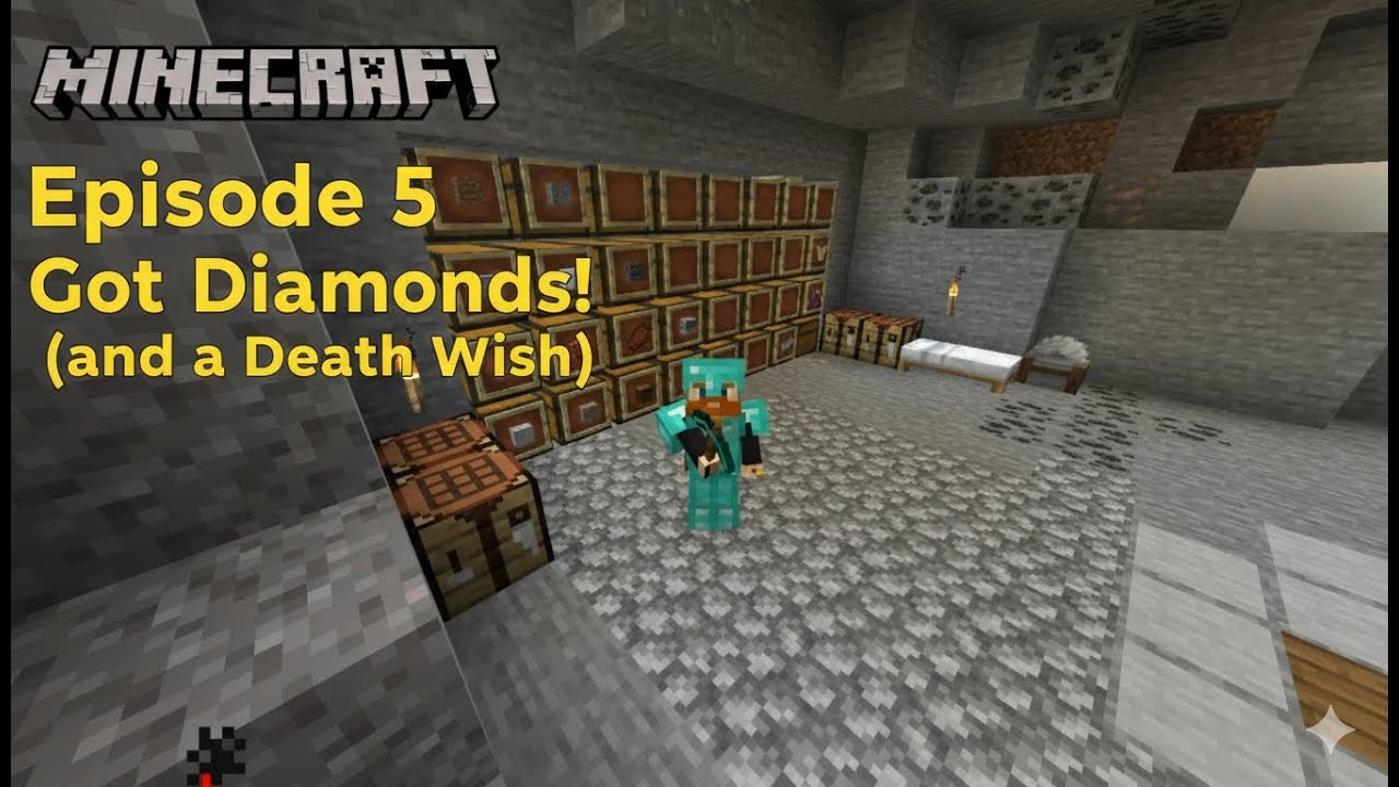 Got Diamonds! (and a Death Wish) | Minecraft Survival Let's Play | Episode 5