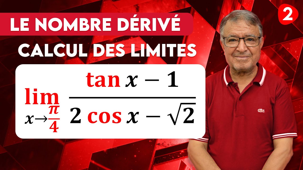 Calcul des limites à l'aide du nombre dérivé - Ex 2