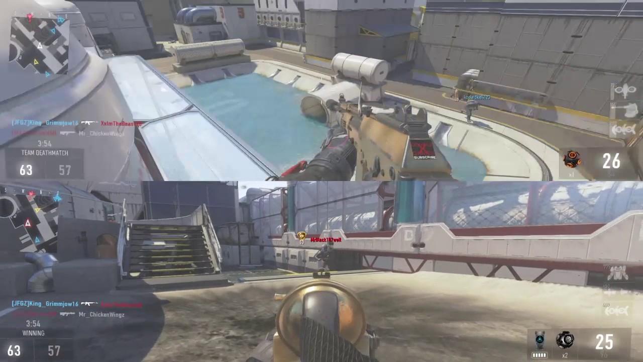 Call of Duty Advanced Warfare multiplayer gameplay ps4(split screen)