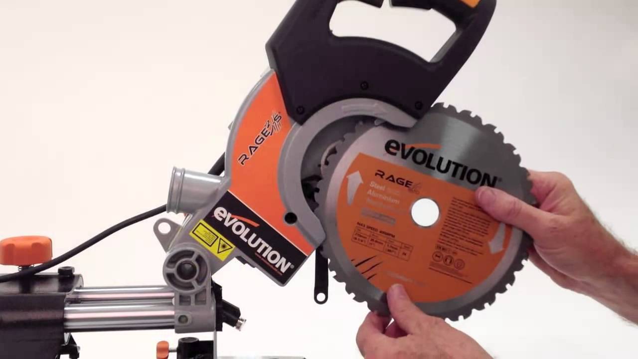 Mitre Saw Blade Installation on Evolution Mitre Saw